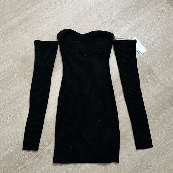 Reformation Black Mini Dress - Picture 2 of 3